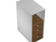 Тумба ресепшн 3-х ящичная М с нишей (1 файловый ящик) с замком левая (48.2x80.6x116.4) (под заказ) 0712